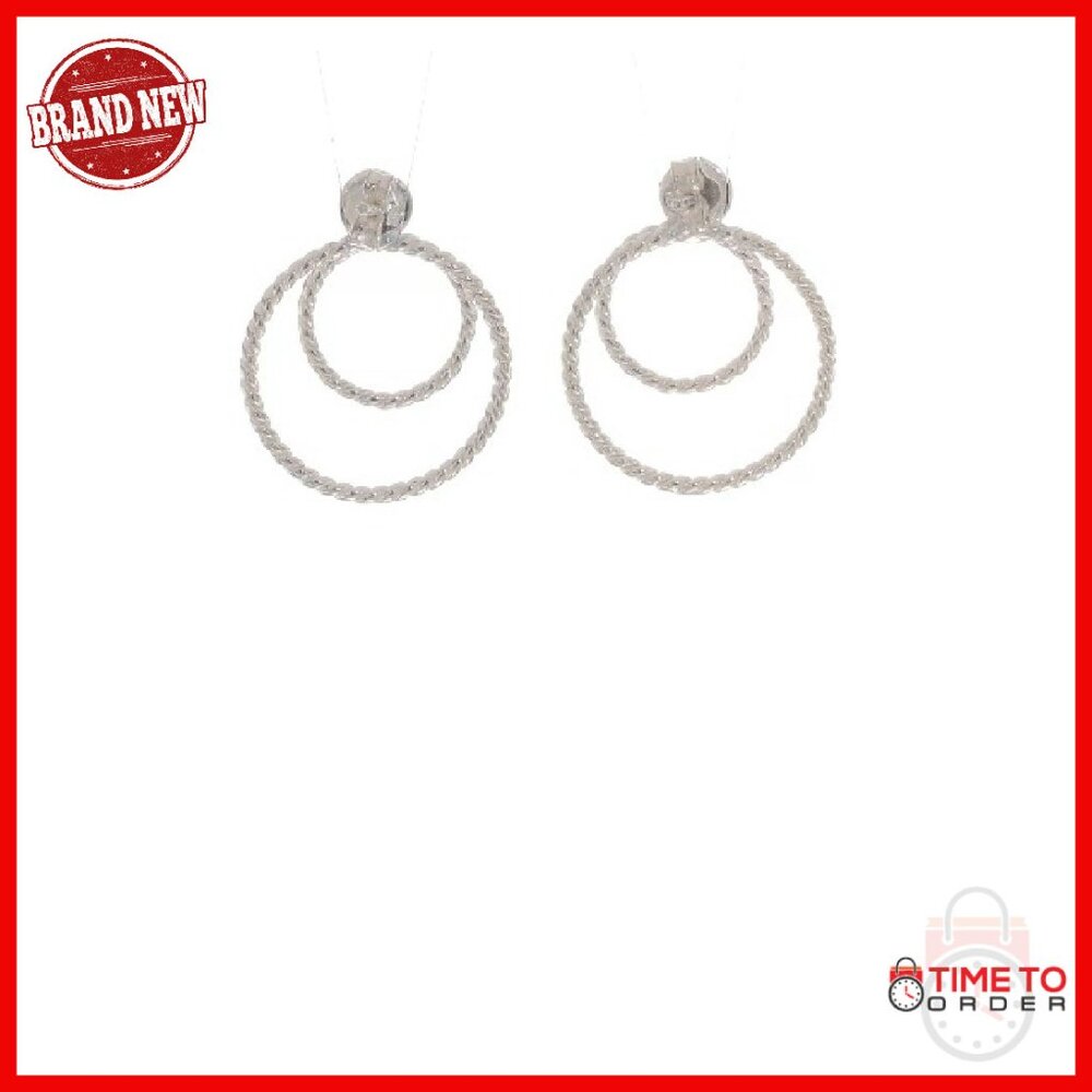 Sterling Silver Twisted Circle Jacket Earrings Po… - image 8